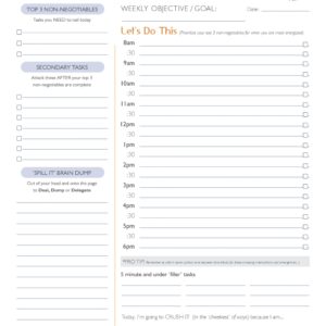 Cheeky Boss Bee 'Crush'n It' Daily Hustle Planner