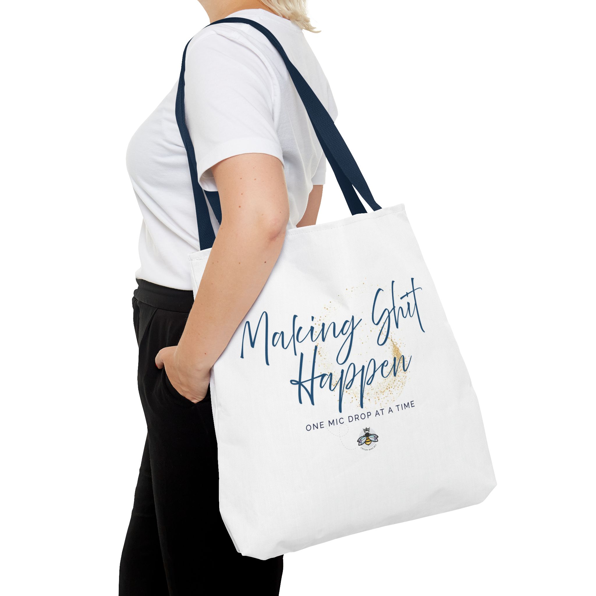 Making Shit Happen Canvas Tote Bag, white, multi color choices - Image 16