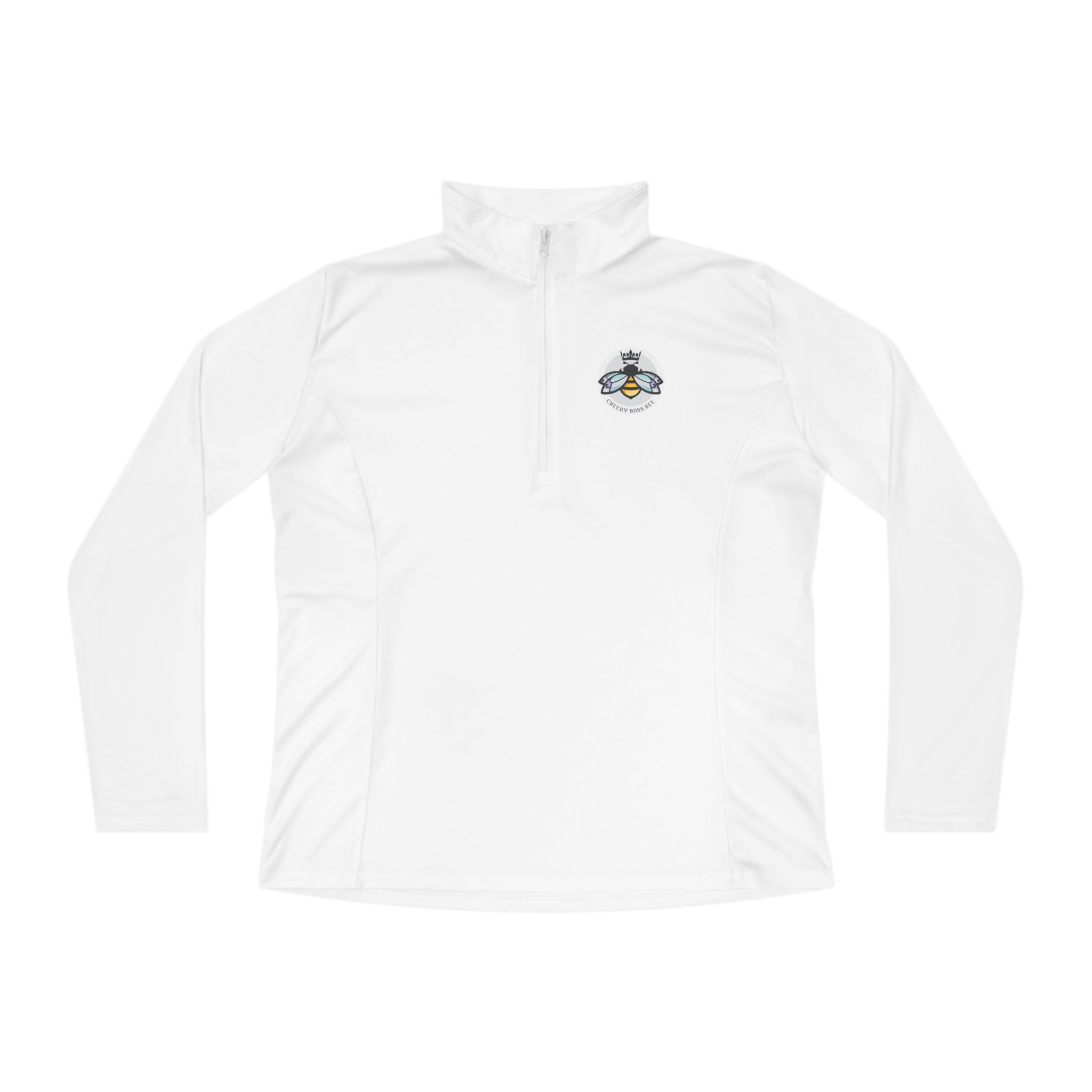Journey of Bad Assery Ladies Quarter-Zip Pullover, white - Image 2
