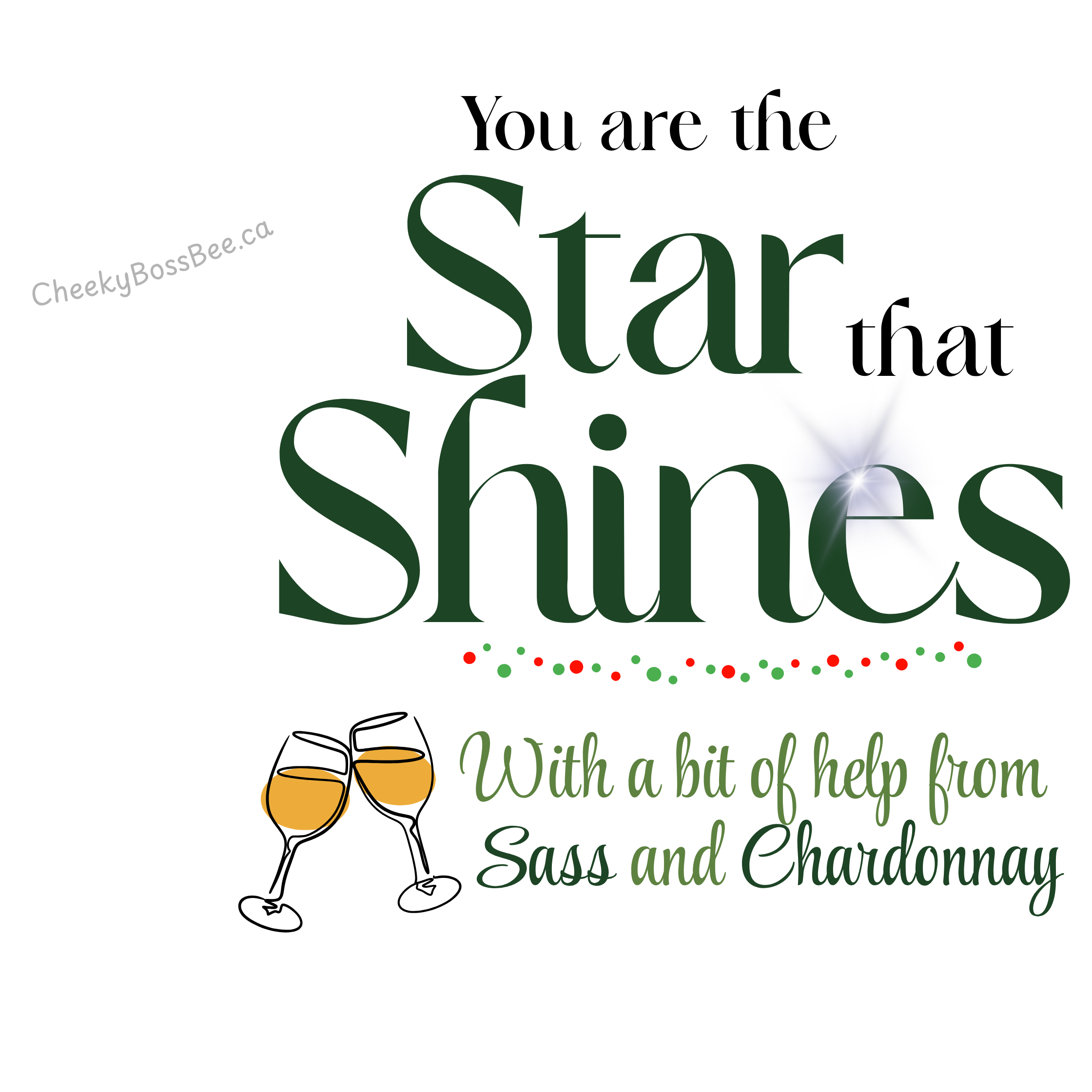 The Star that Shines Chardonnay Ceramic Christmas Tree Ornament - Image 2