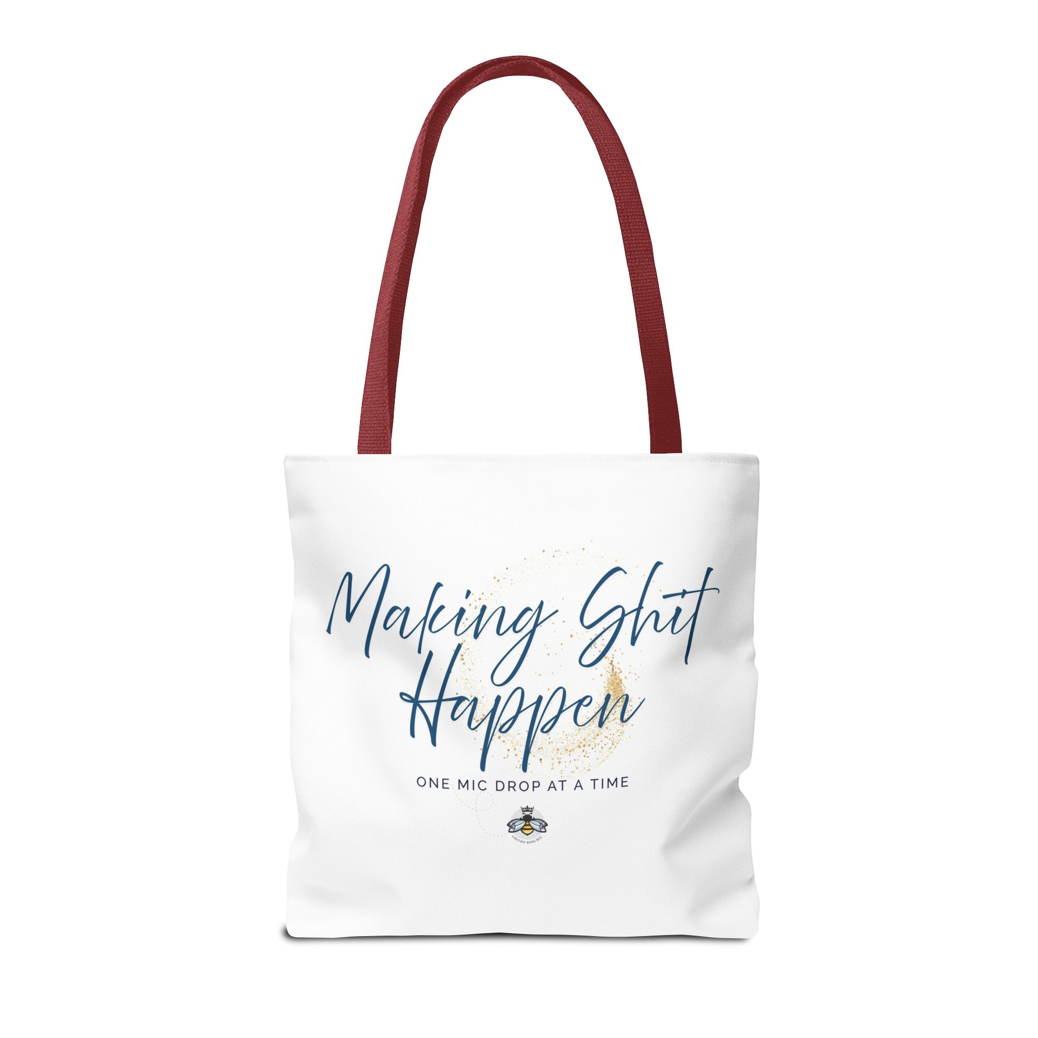 Making Shit Happen Canvas Tote Bag, white, multi color choices - Image 2