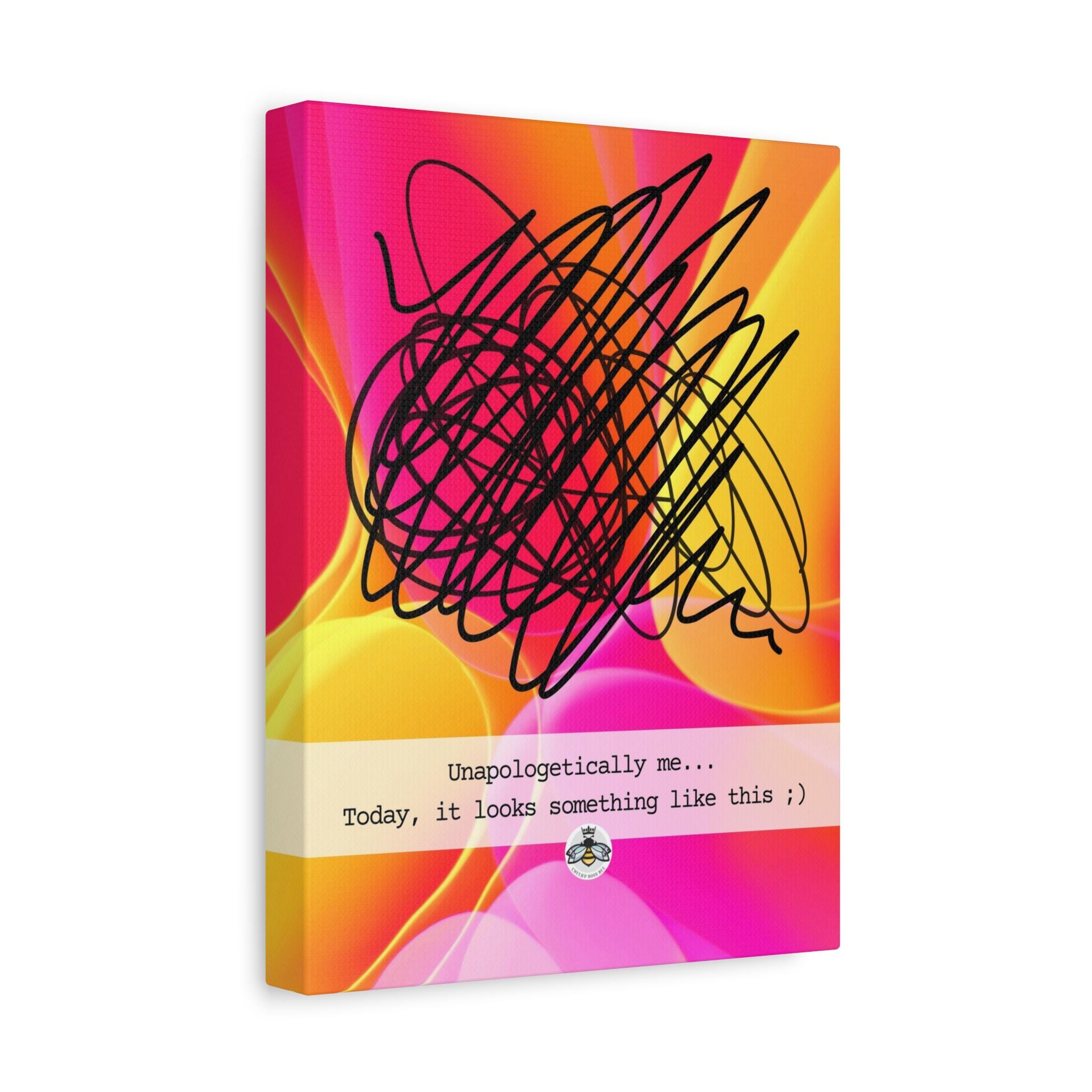 Unapologetically Me (Today Looks Like This) Cheeky Boss Bee Canvas Print - Image 2