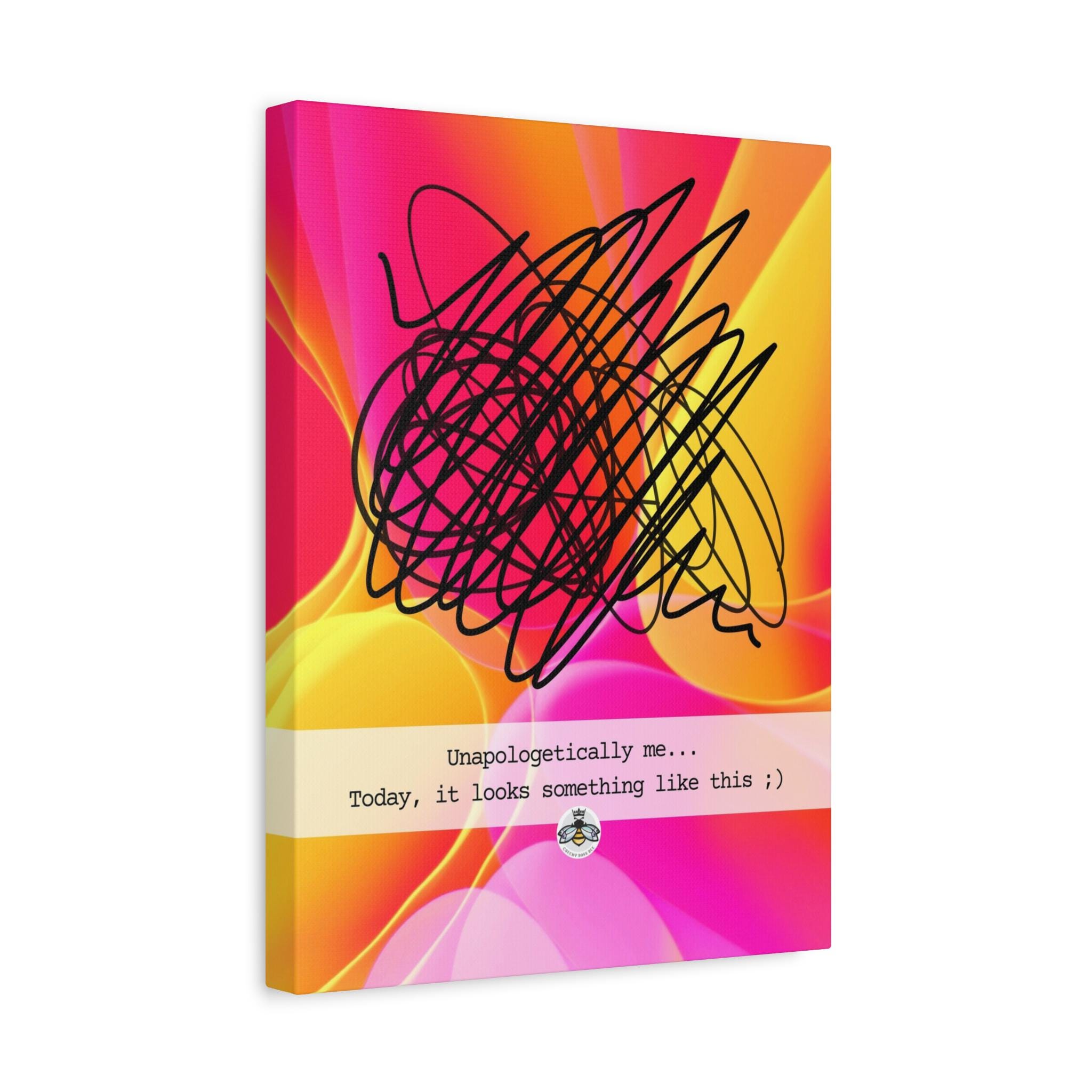 Unapologetically Me (Today Looks Like This) Cheeky Boss Bee Canvas Print - Image 6